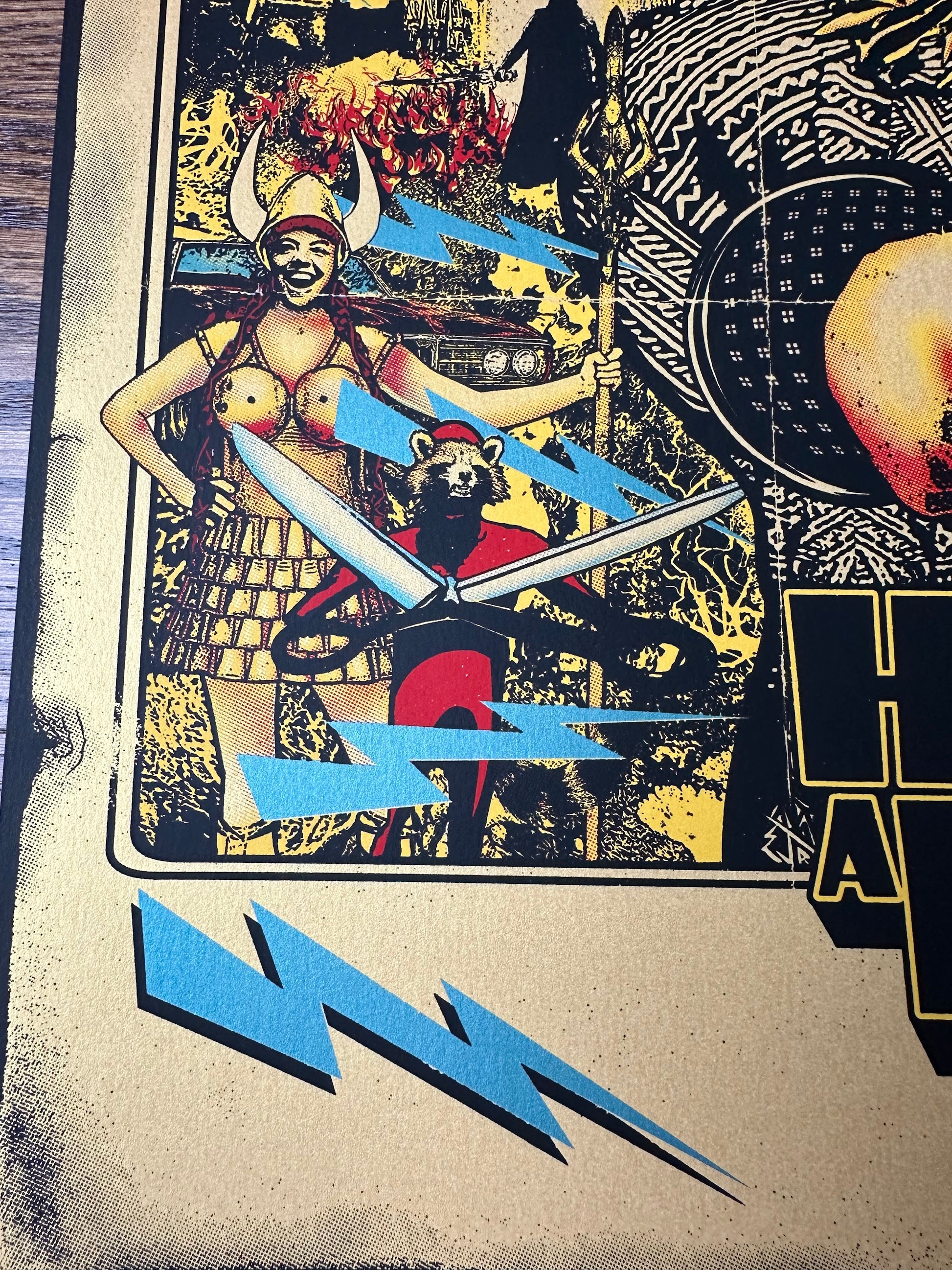 EJR – Hobo with Mjolnir Gold Variant, 24 x 18 in, art print, image 4