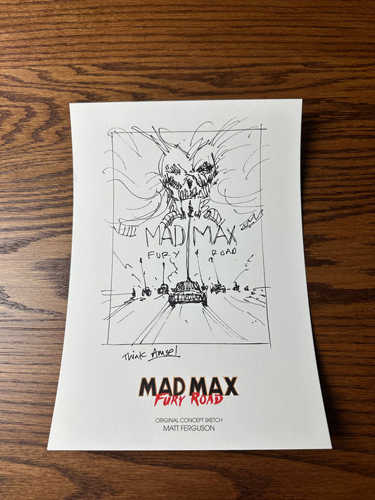 Matt Ferguson – Mad Max Concept Sketch, 8 1/4 x 11 3/4 in, art print