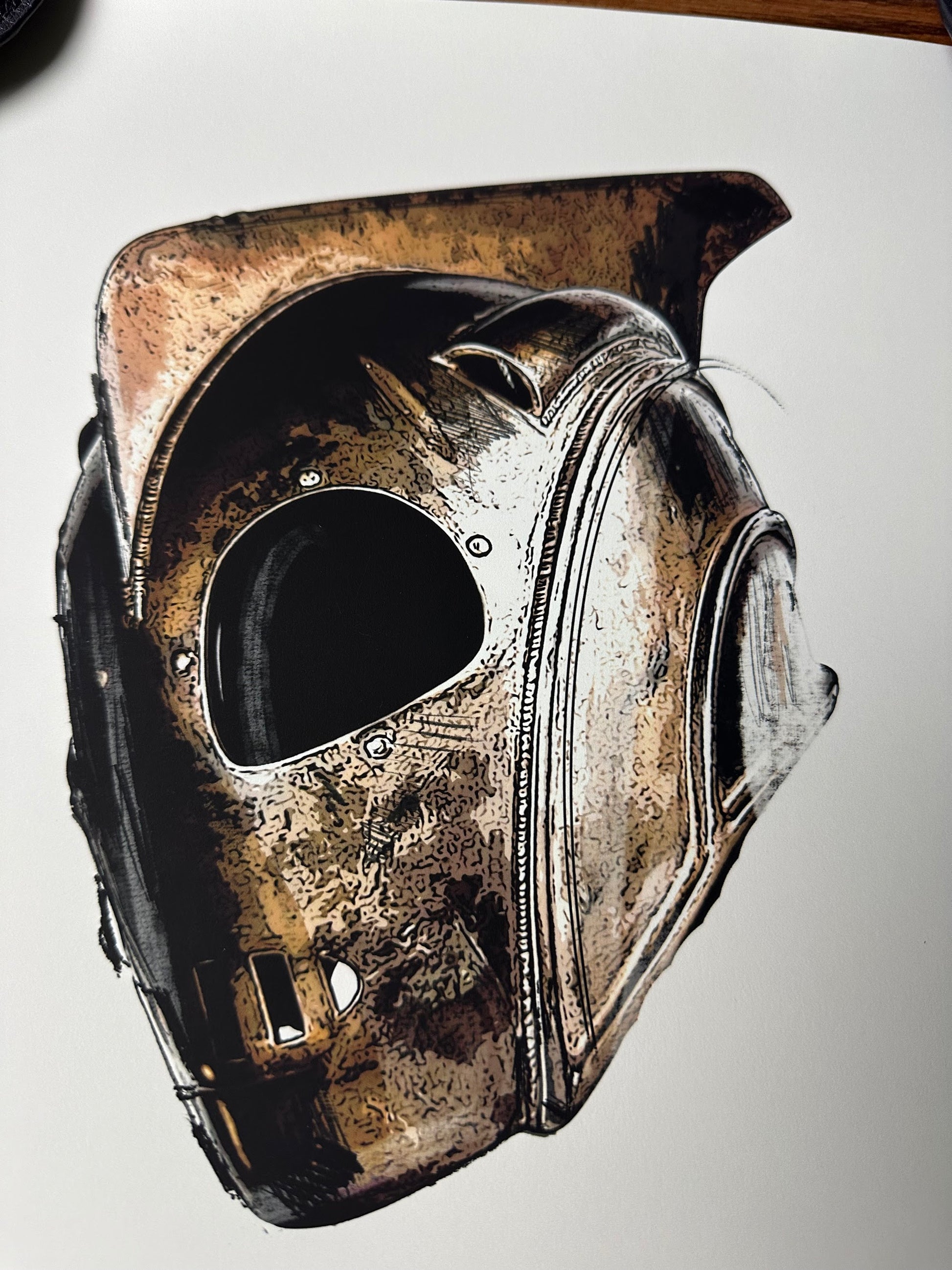 Chris Malbon – Rocketeer Helmet, 12 x 12 in, art print, image 2