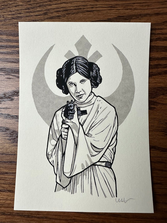 New Flesh – Princess Leia Handbill, 5 x 7 in, art print