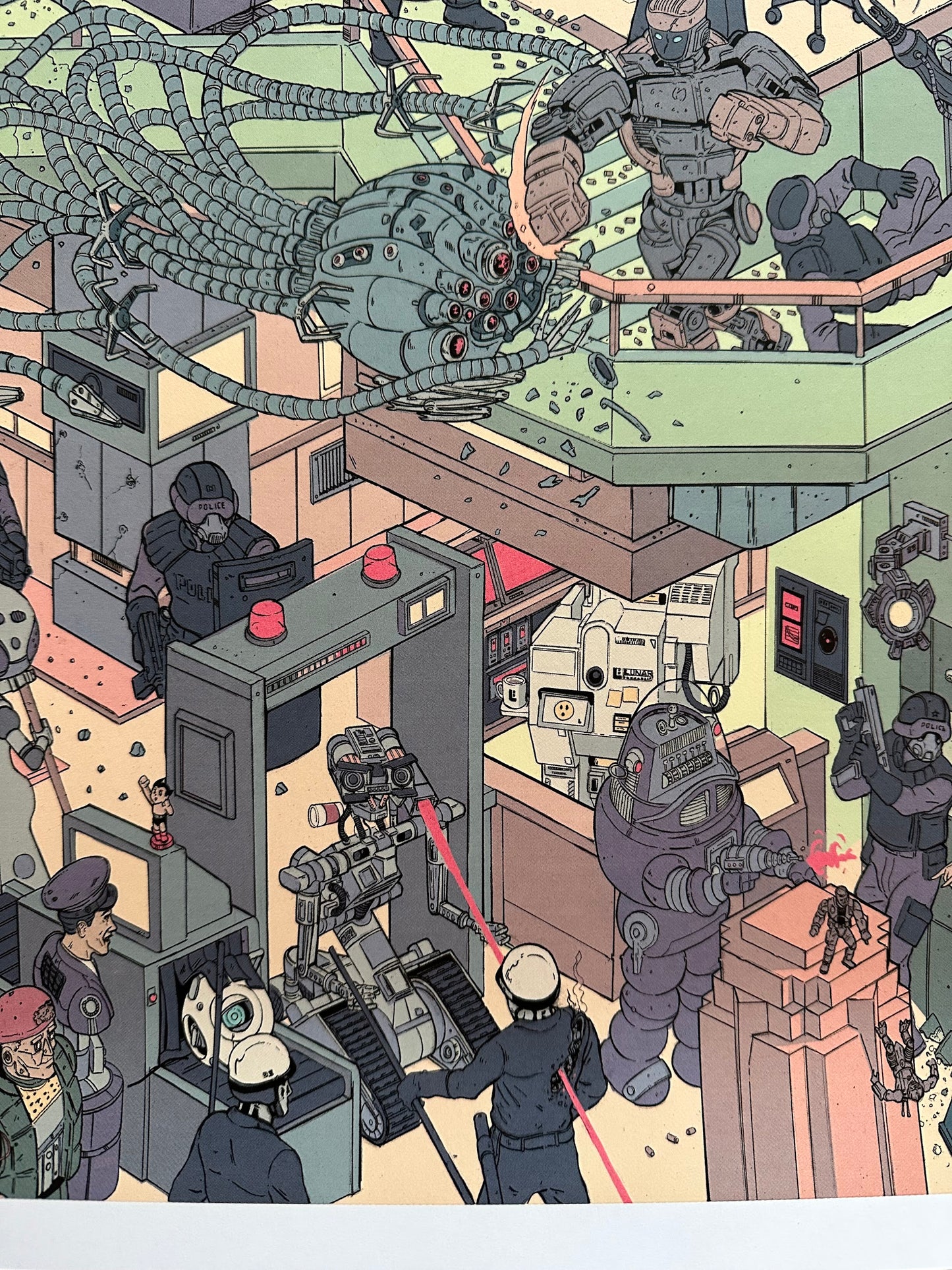 Laurie Greasley – The Raid 3 Scourge of the Machines, 24 x 36 in, poster, image 4