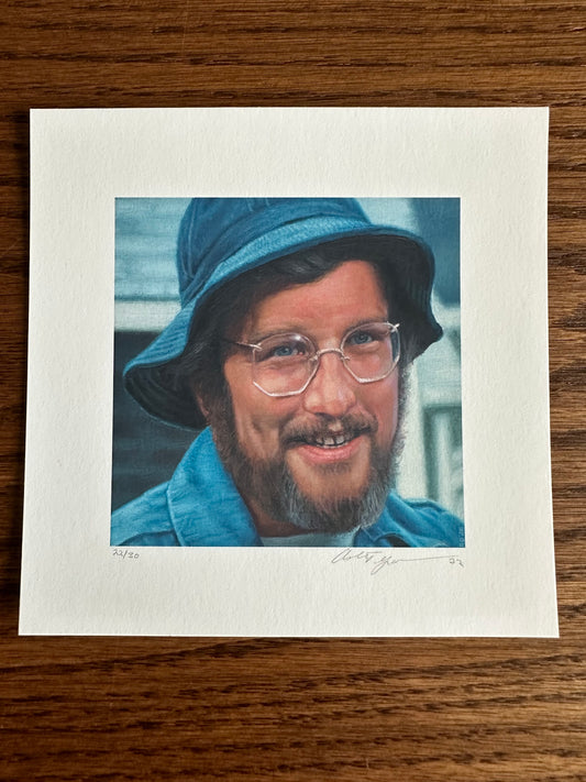 Ashton Gallagher – Jaws Hooper Portrait, 6 x 6 in, art print