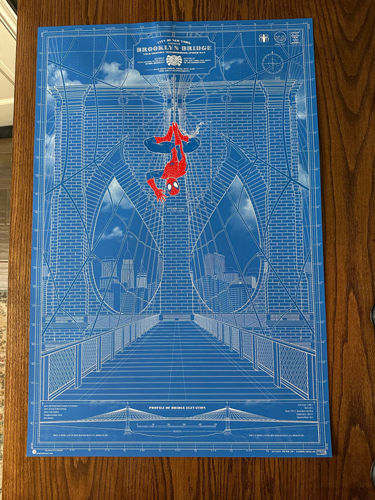 Anthony Petrie - Spider-Man Brooklyn Bridge 24x36 movie poster