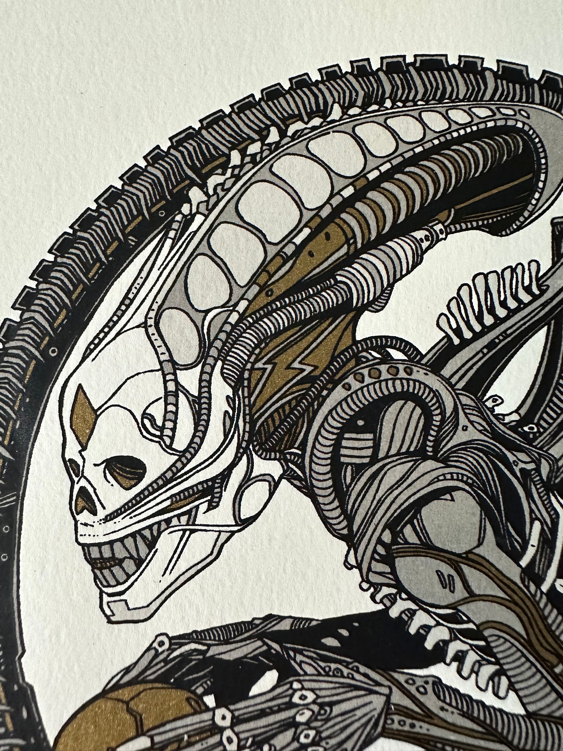 Tyler Stout - Alien Xenomorph 8x10 art print - detail image 3