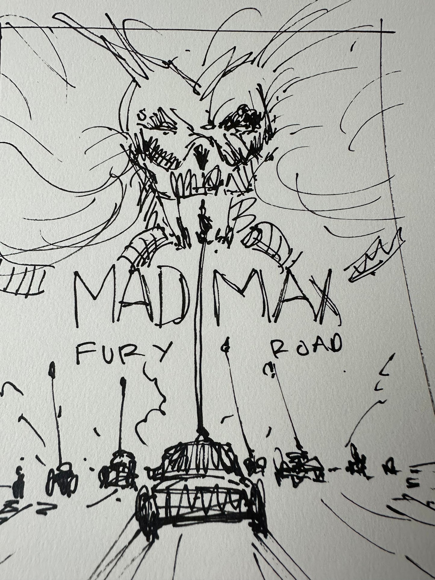 Matt Ferguson – Mad Max Concept Sketch, 8 1/4 x 11 3/4 in, art print, image 2