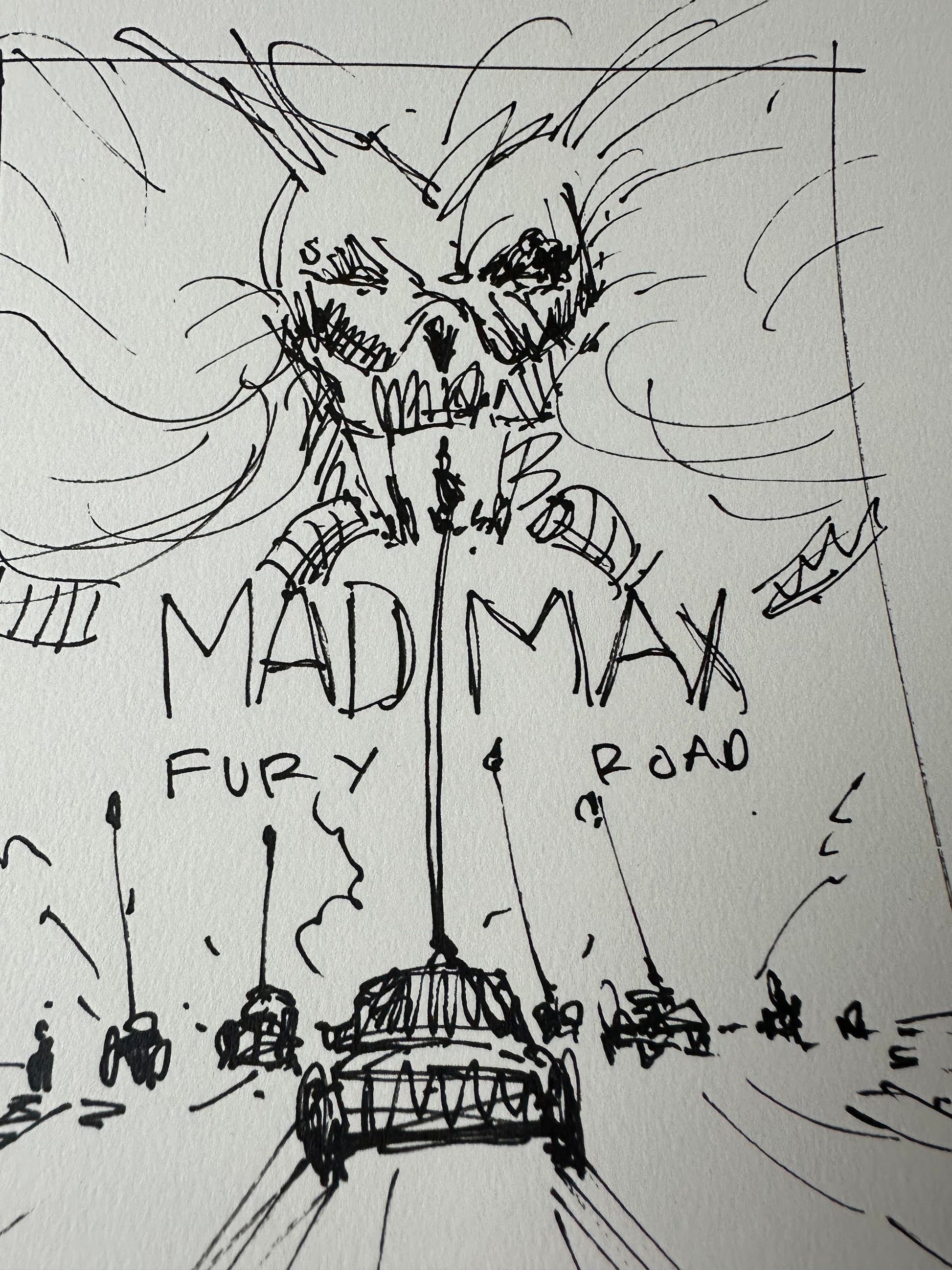 Matt Ferguson – Mad Max Concept Sketch, 8 1/4 x 11 3/4 in, art print, image 2