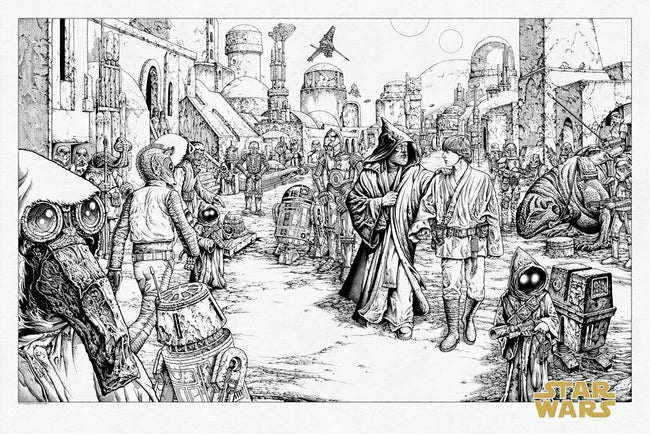 Mike Sutfin – Star Wars "We Must Be Cautious" Keyline Variant, 36 x 24 in, poster, image 9