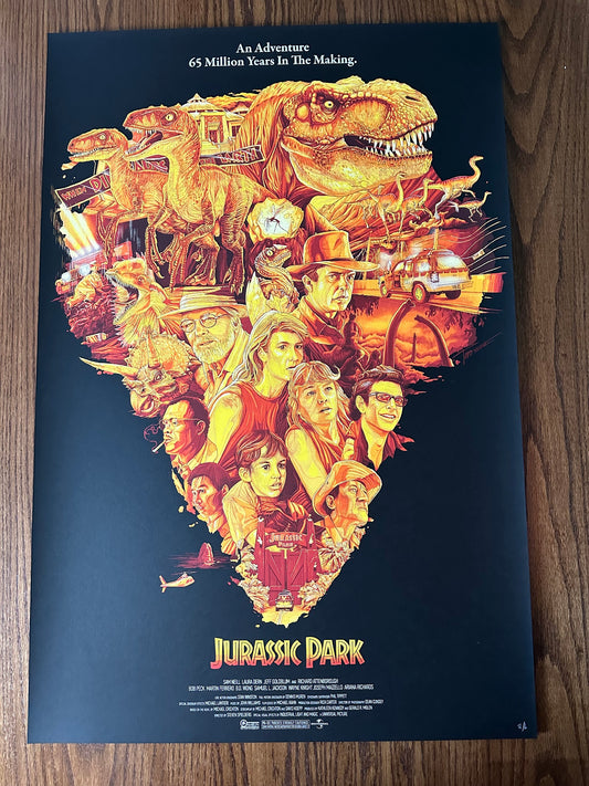 Tavo Montanez – Jurassic Park, 24 x 36 in, poster