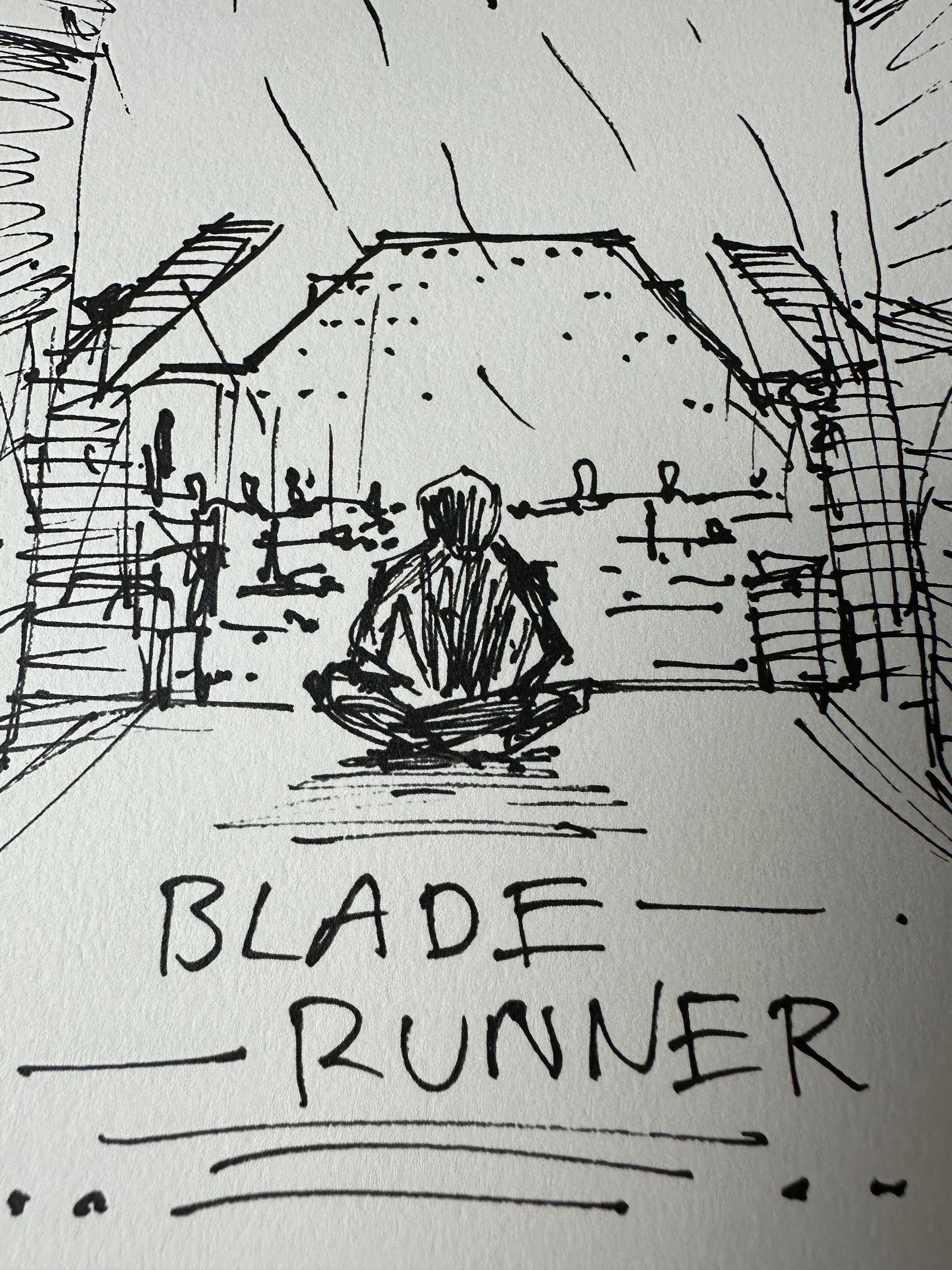 Matt Ferguson – Blade Runner Concept Sketch, 8 1/4 x 11 3/4 in, art print, image 2
