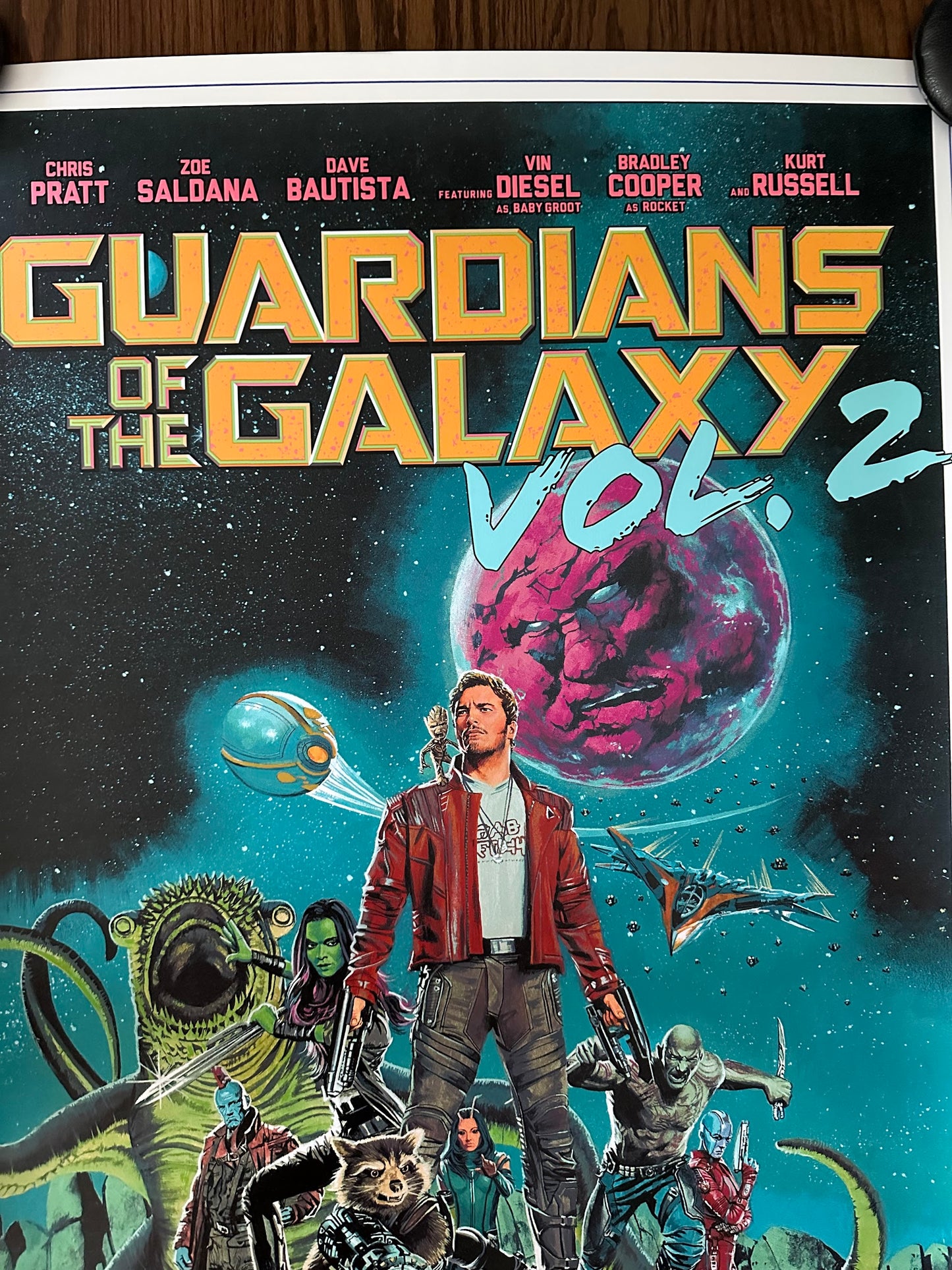 Paul Mann – Guardians of the Galaxy 2 White Variant, 24 x 36 in, poster, image 2