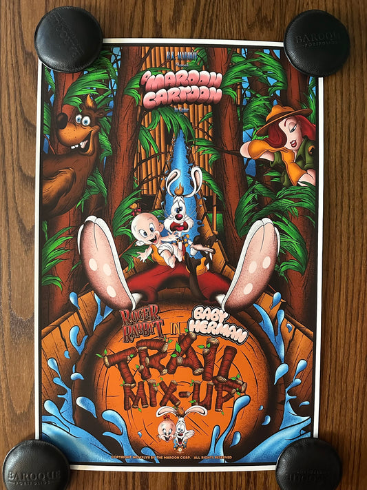 Mainger – Roger Rabbit Trail Mix-Up, 16 x 24 in, art print