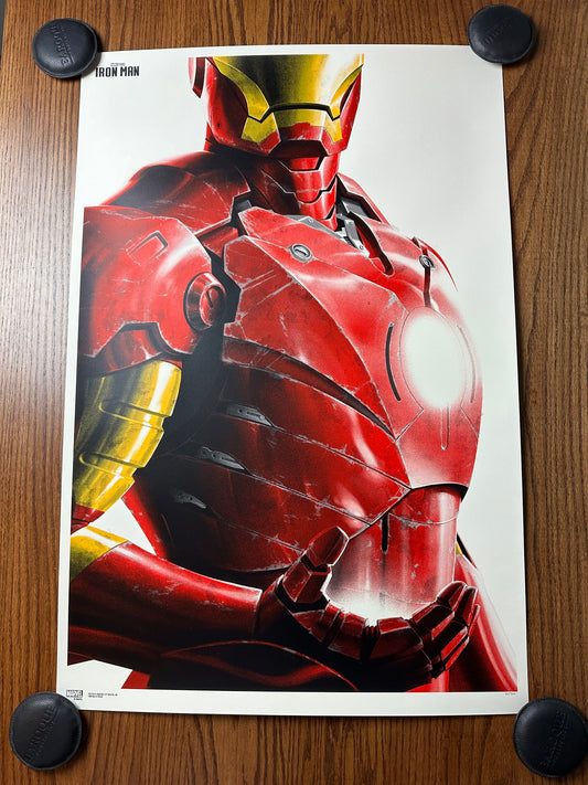 Phantom City Creative – Iron Man Mark III Battle Variant, 24 x 36 in, poster