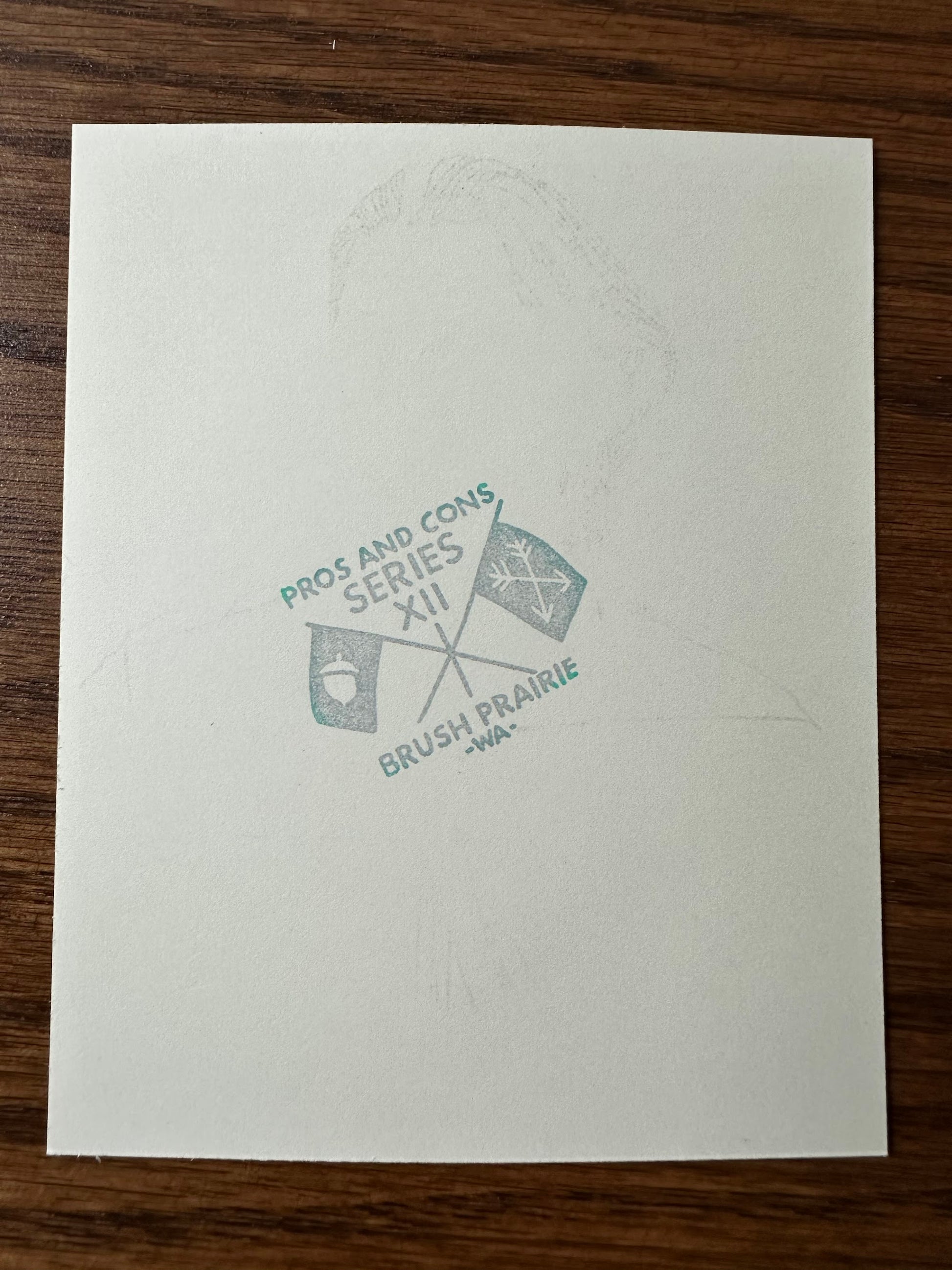 Tyler Stout – Pros and Cons Series XII Anthony Adams Gold Handbill, 4 x 5 in, art print, image 2