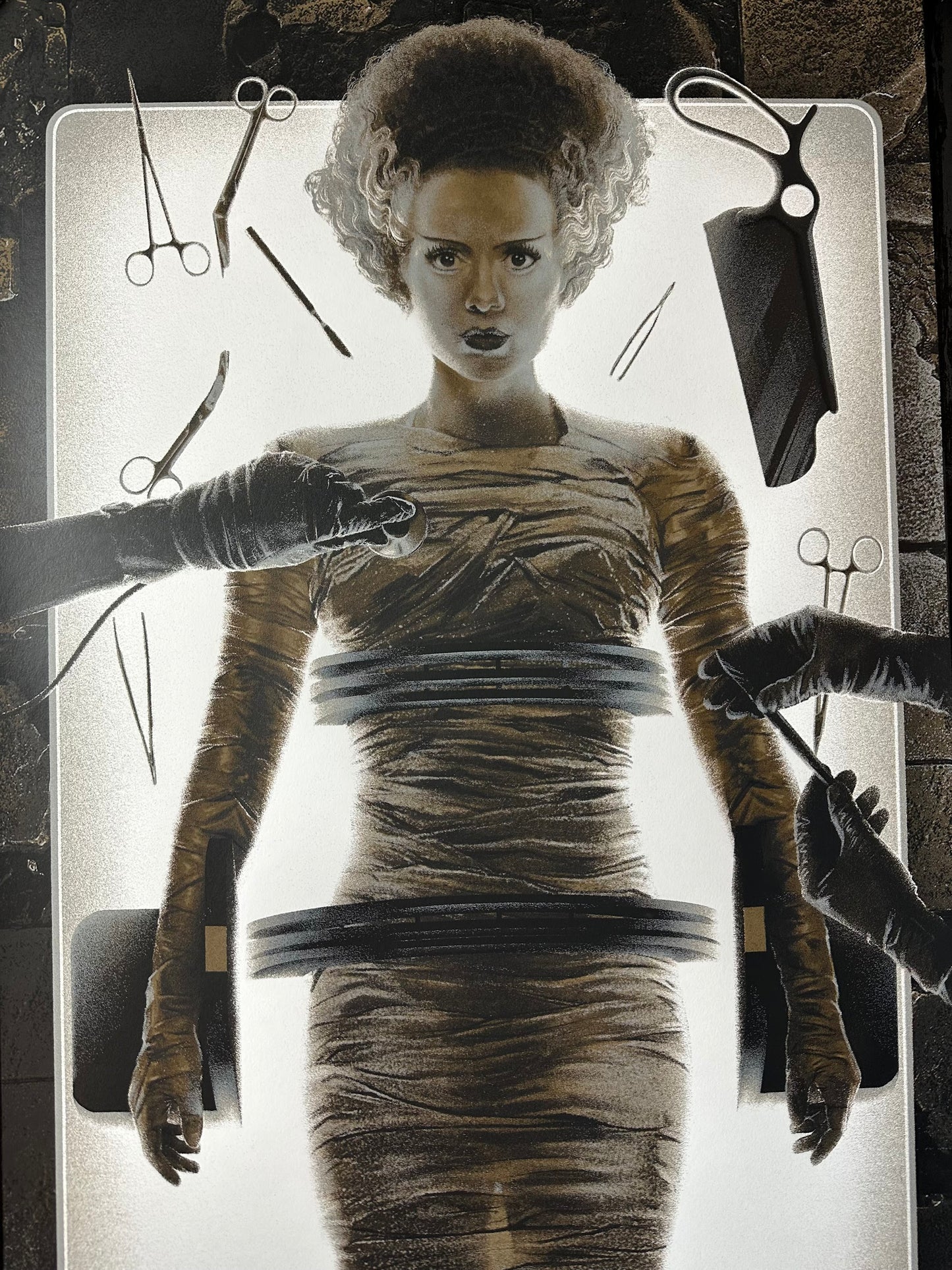 Juan Ramos – Bride of Frankenstein, 18 x 36 in, art print, image 3