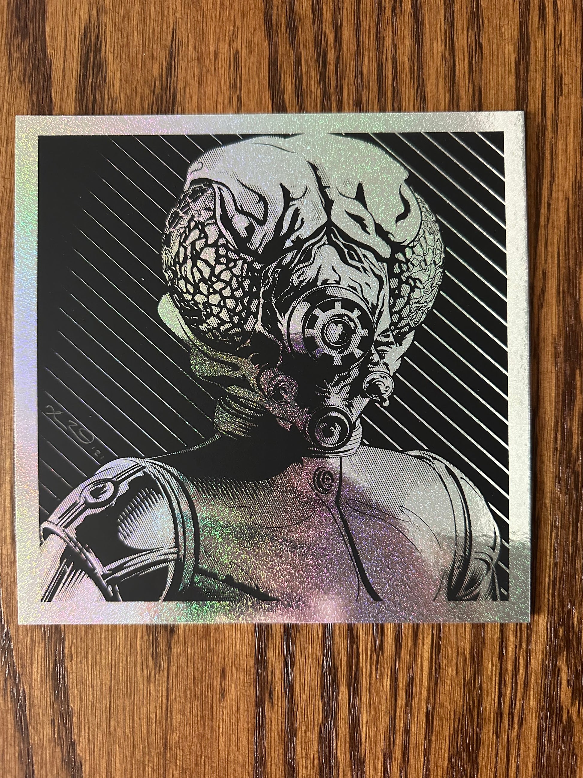 Joshua Budich - Star Wars 4LOM Dots Lite Foil Variant 6x6 art print