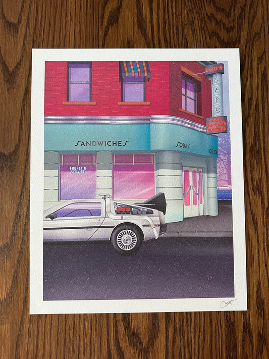 Zita Walker – Back to the Future "Lou's", 12.5 x 15.5 in, art print