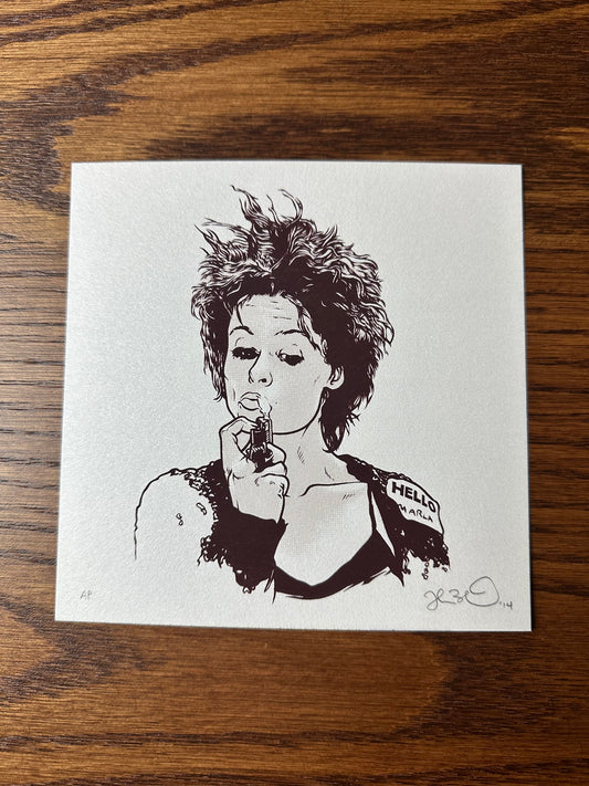 Joshua Budich – Fight Club Marla, 6 x 6 in, art print