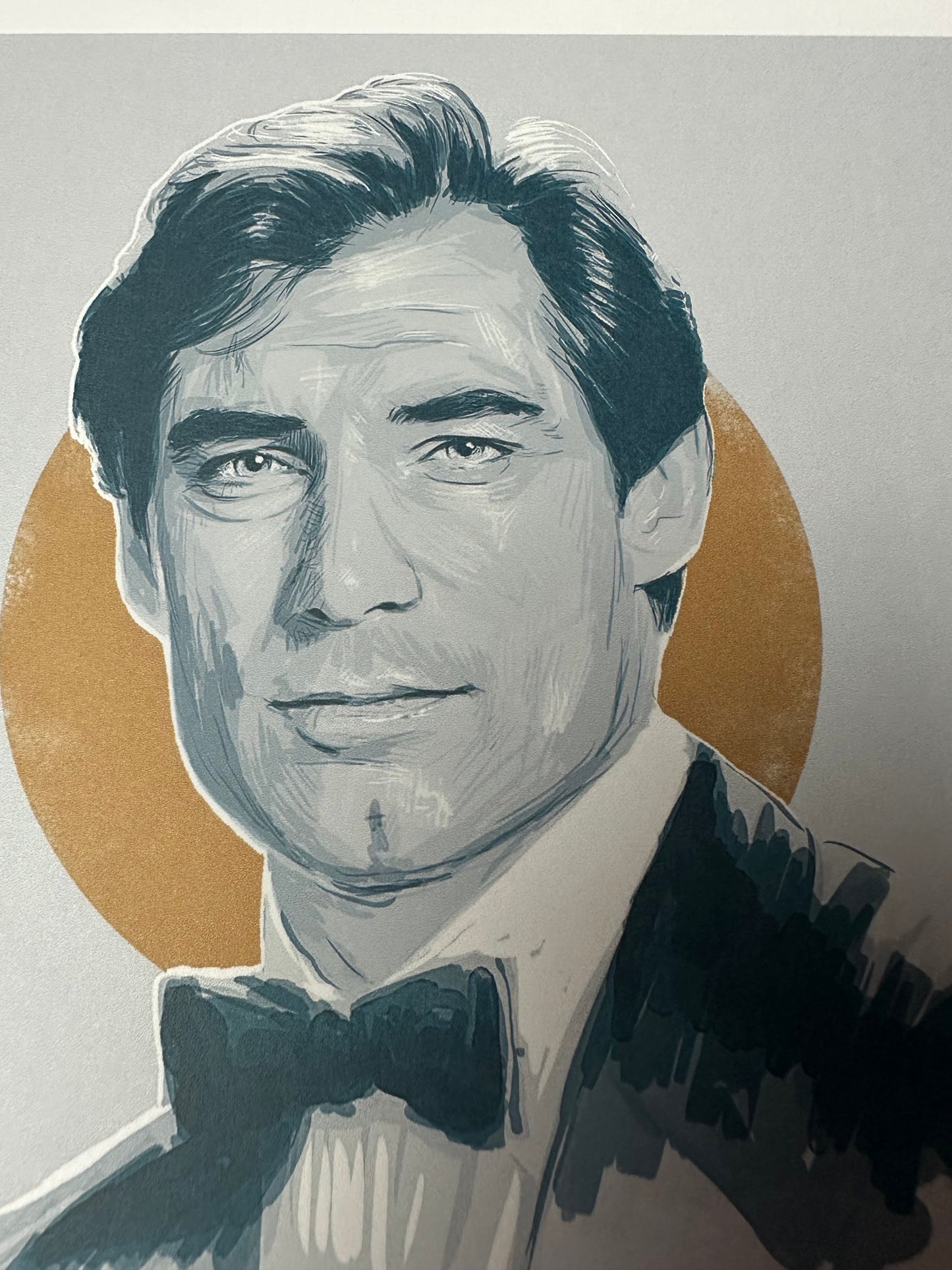 Tom Ralston – James Bond 007 Timothy Dalton Portrait, 6 x 6 in, art print, image 2