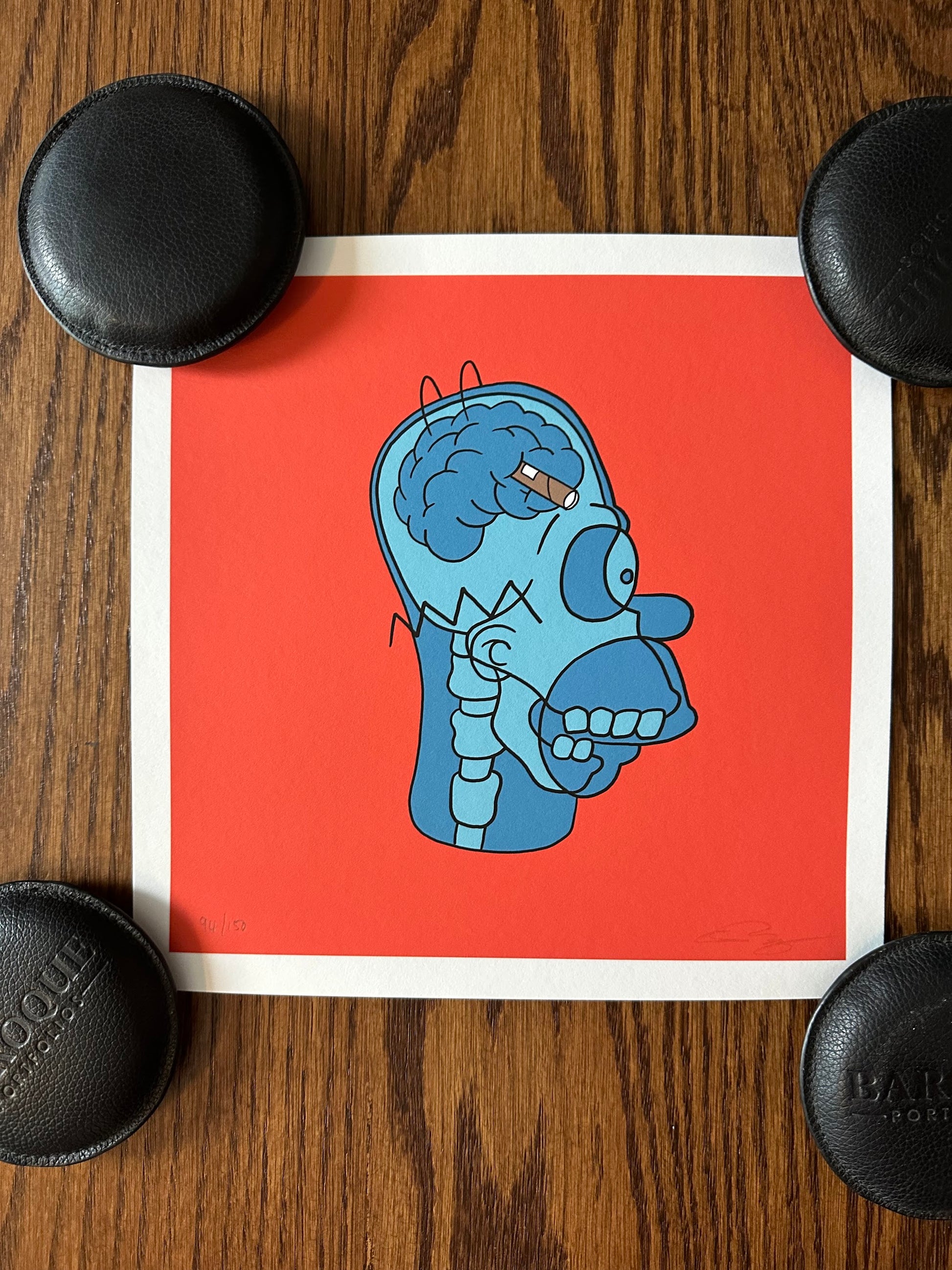 Raid71 - The Simpsons Homer X-Ray 10x10 art print