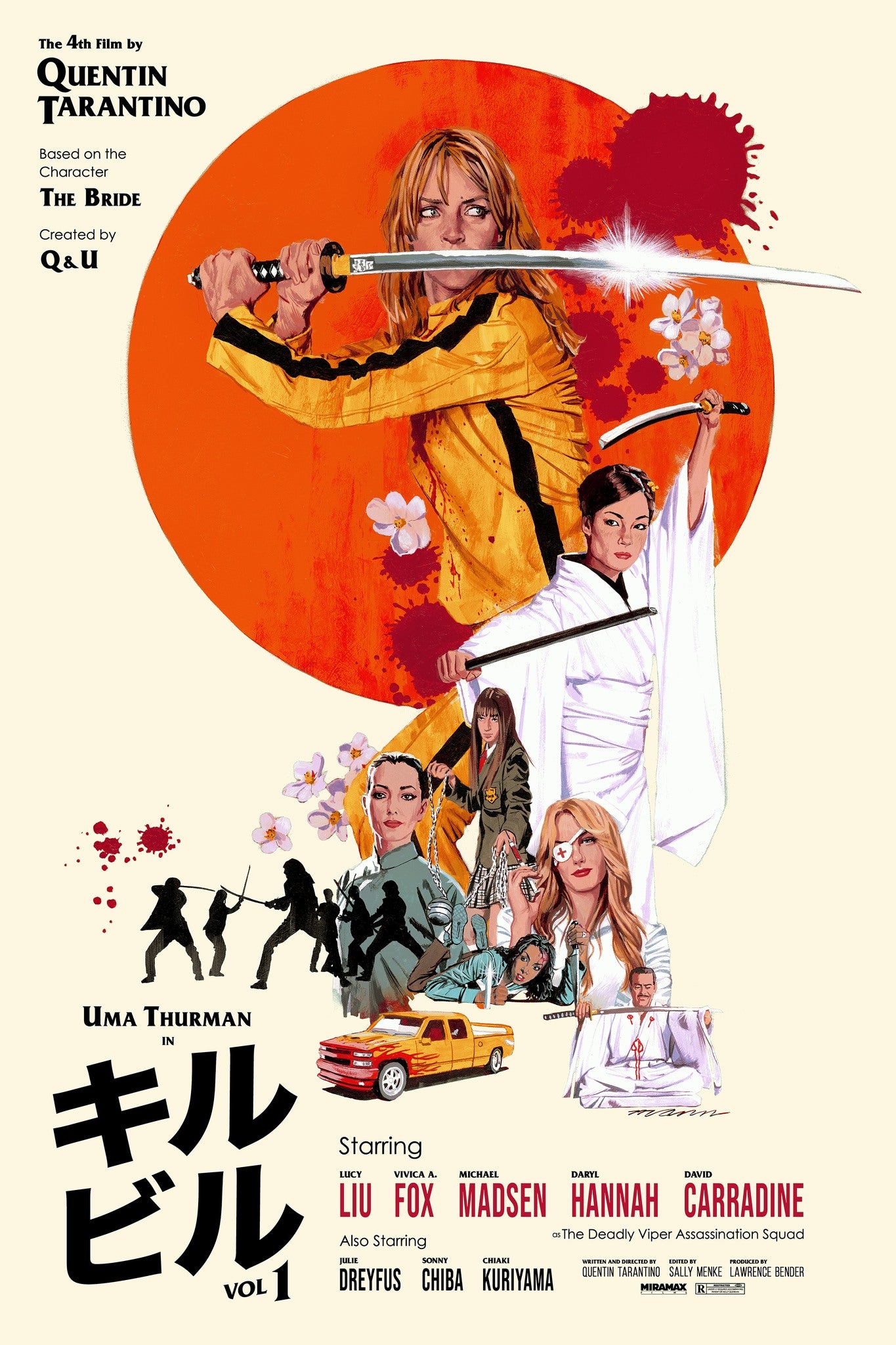 Paul Mann – Kill Bill Vol 1 White Variant, 24 x 36 in, poster, image 7