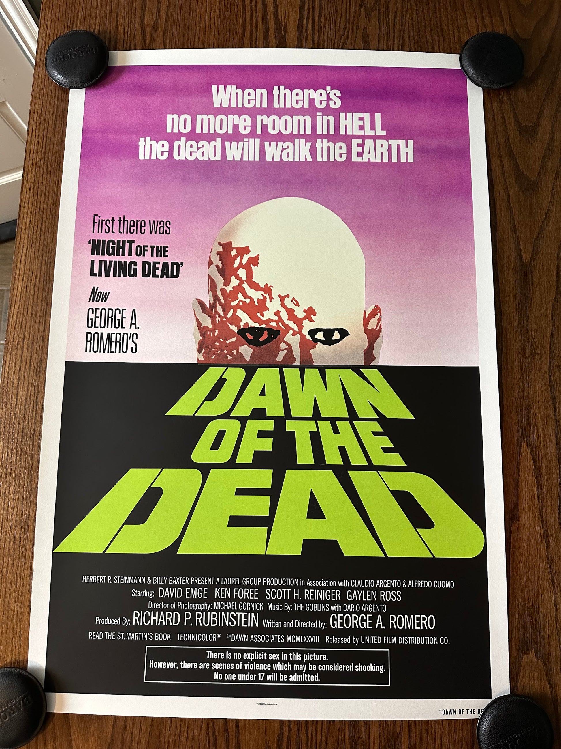 Jason Edmiston – Dawn of the Dead GID Variant, 24 x 36 in, poster