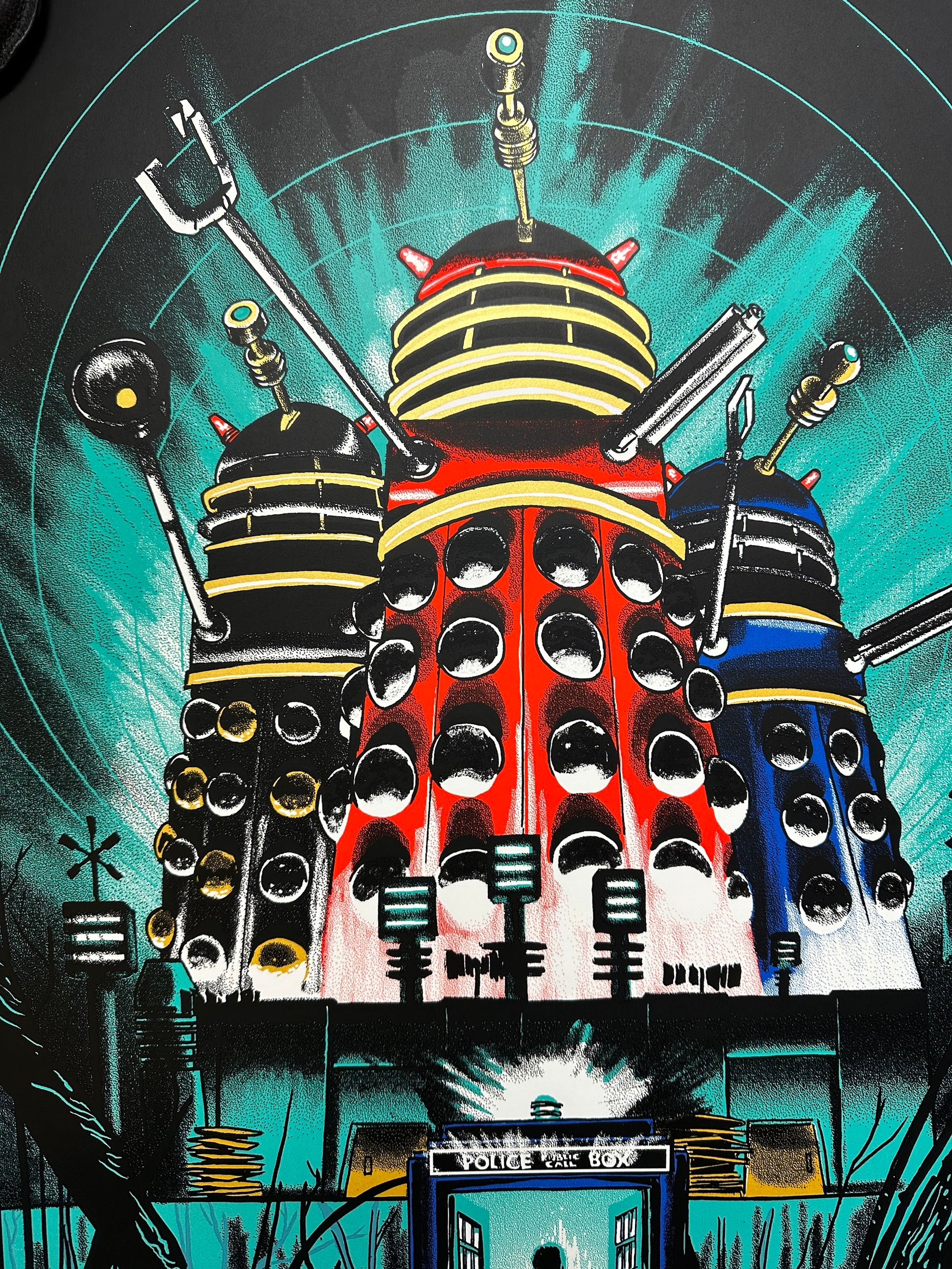 Tim Doyle – Dr. Who and the Daleks, 20 x 36 in, art print, image 2