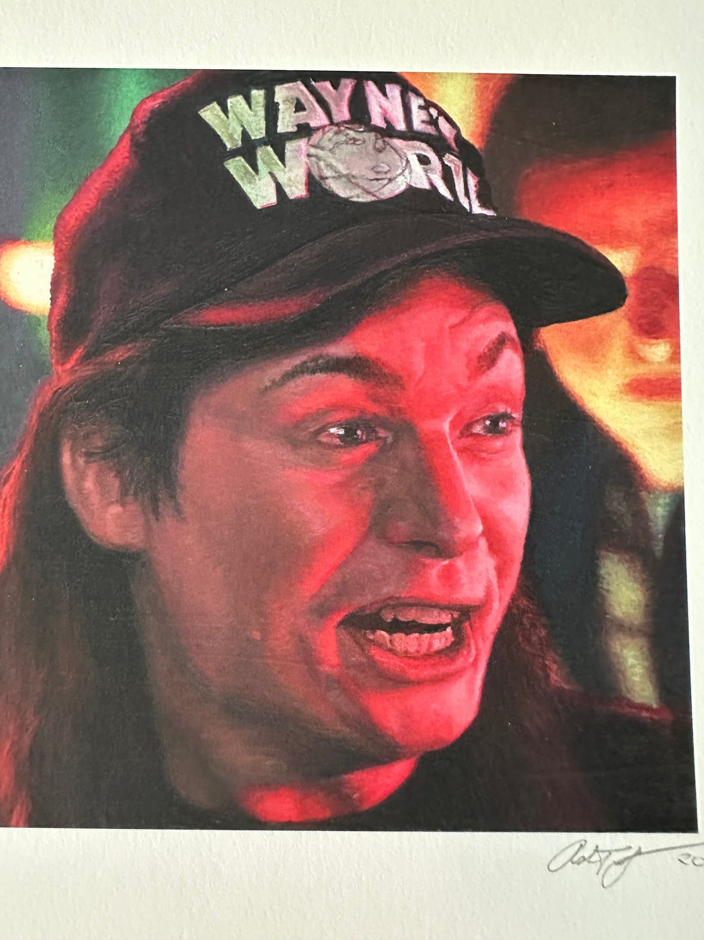 Ashton Gallagher - Wayne's World Garth & Wayne Portrait Set 6x6 art print - detail image 2