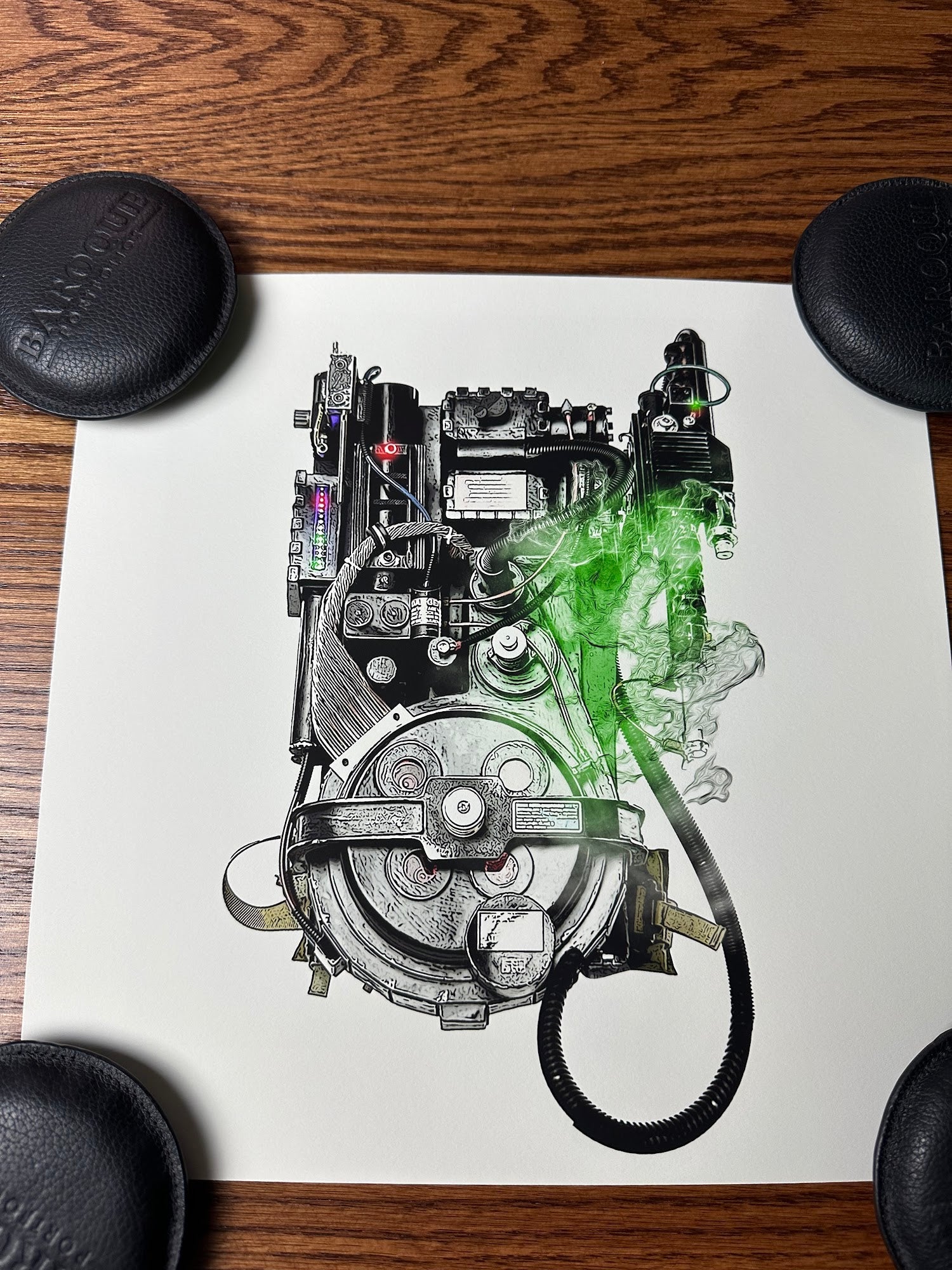 Chris Malbon – Ghostbusters Proton Pack, 12 x 12 in, art print