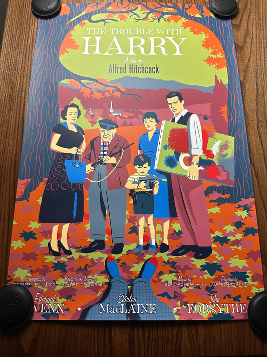 David Merveille – The Trouble with Harry Variant, 24 x 36 in, poster