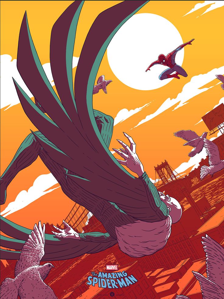 Florey – Spider-Man vs. Vulture, 18 x 24 in, art print, image 7