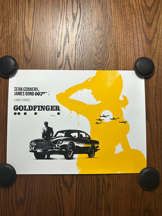 Lyndon Willoughby – James Bond 007 Goldfinger, 24 x 18 in, art print