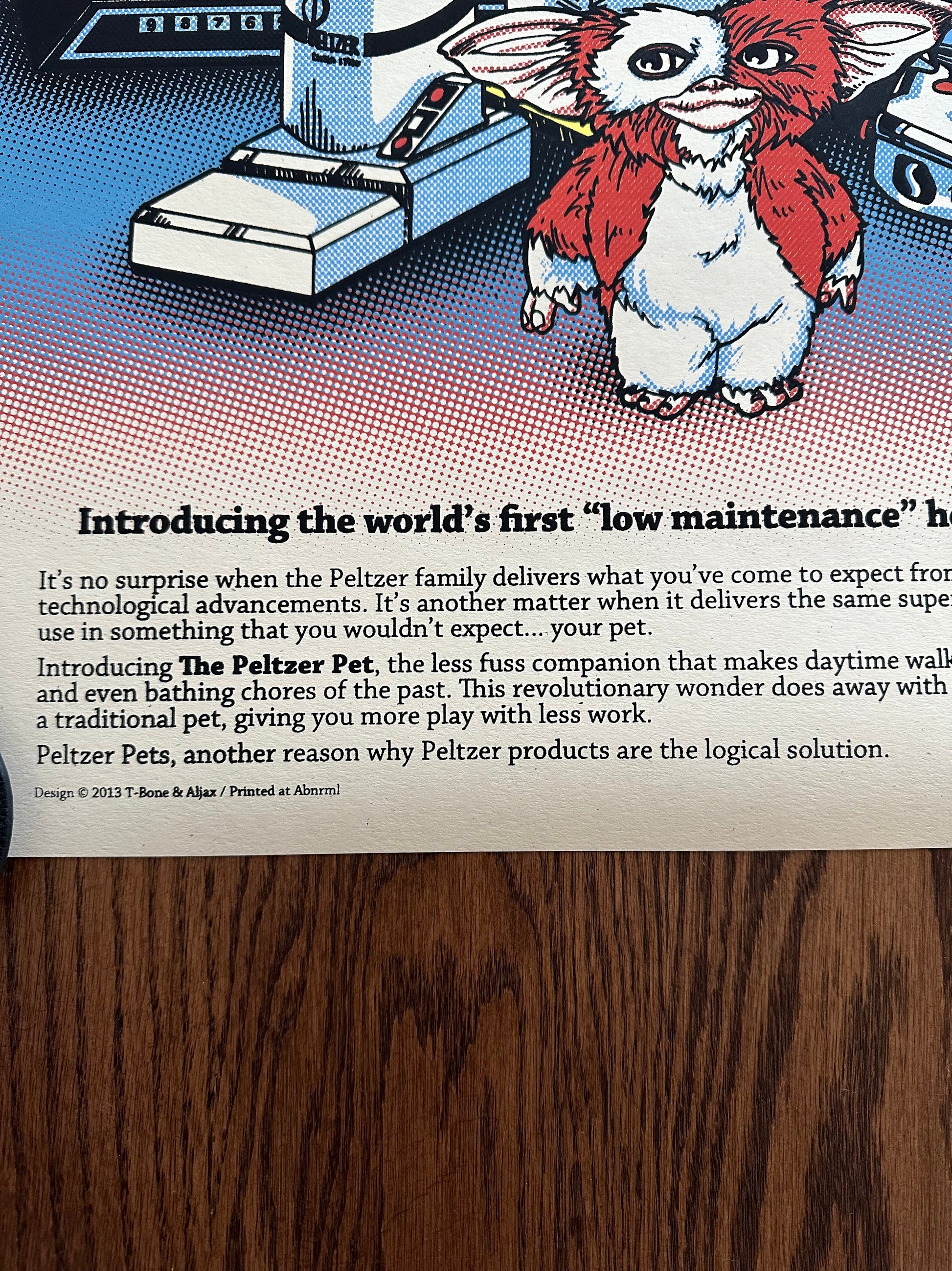 T-Bone & Ajax – Peltzer Gremlins Ad, 19 x 25 in, art print, image 4