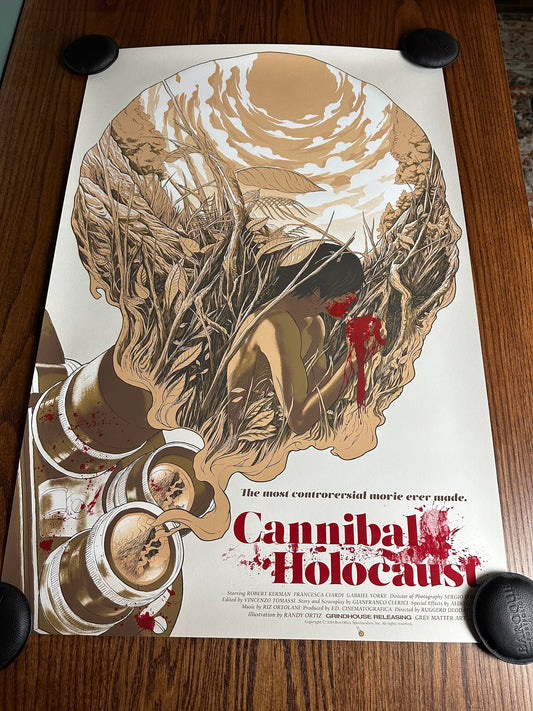 Randy Ortiz – Cannibal Holocaust, 24 x 36 in, poster