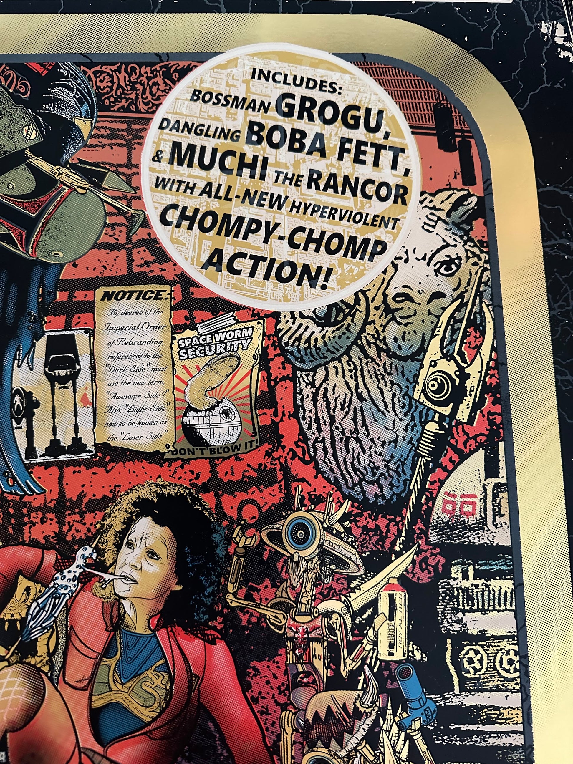 EJR – The Book of Grogu Gold Foil, 32 x 24 in, art print