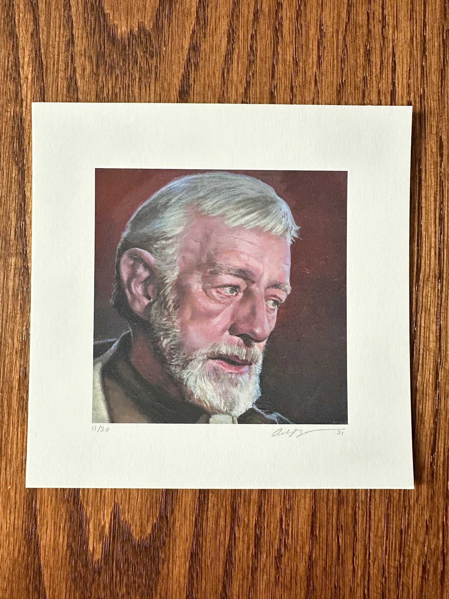 Ashton Gallagher – Star Wars Obi Wan Kenobi "Old Ben" Portrait, 6 x 6 in, art print