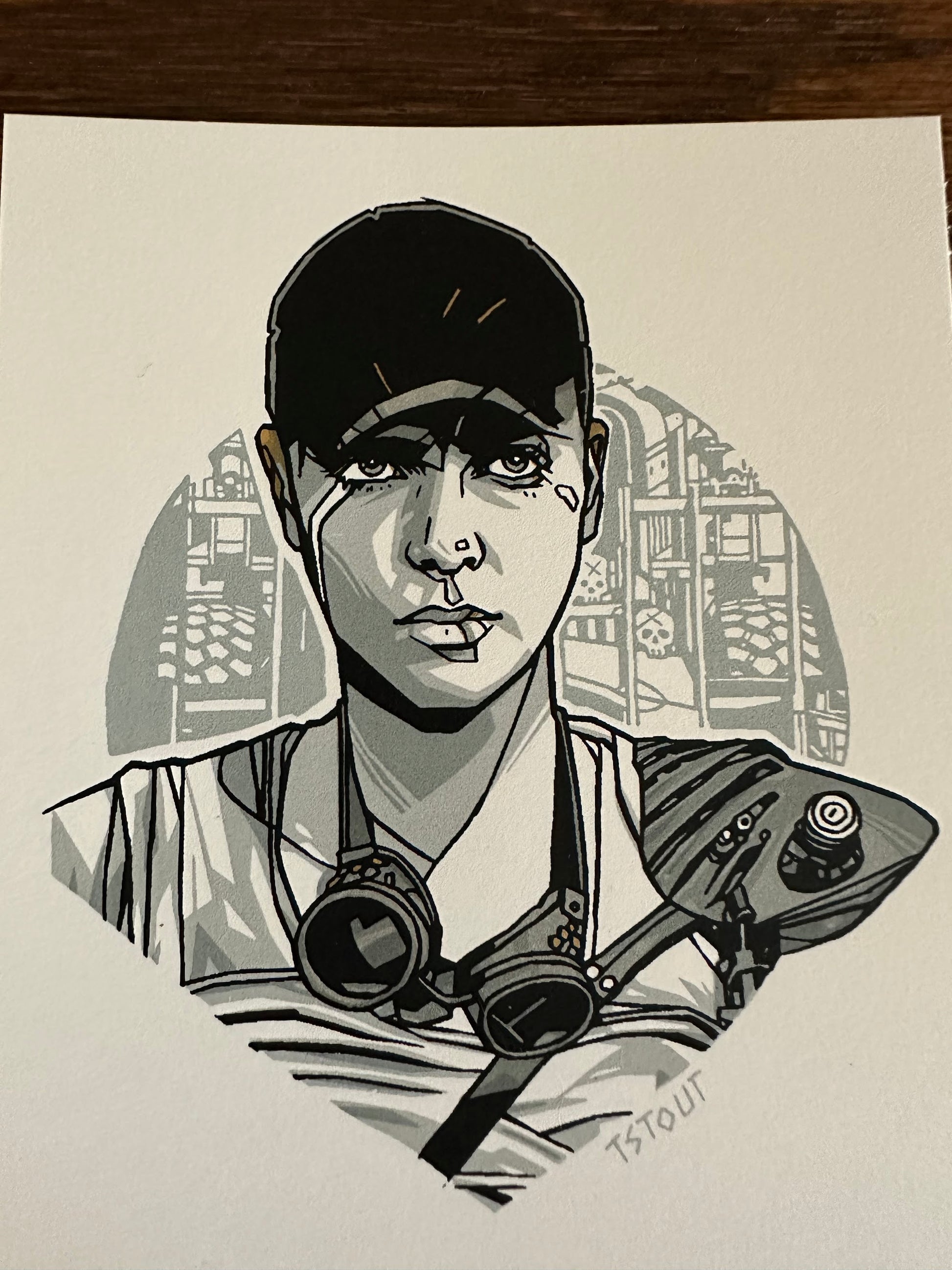 Tyler Stout – Mad Max Fury Road Furiosa Handbill, 4 x 5 in, art print, image 3