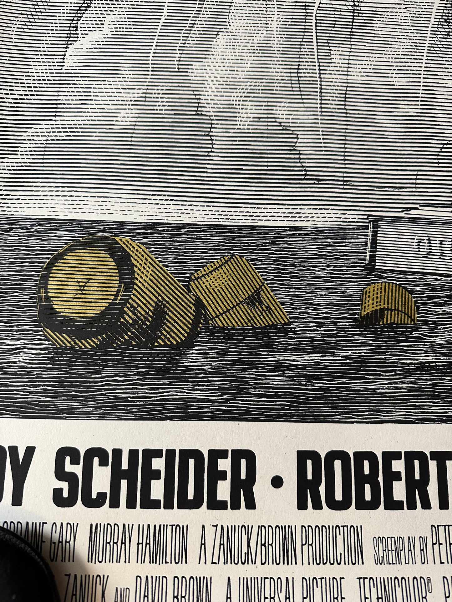 Mark Summers - Jaws Gold Variant 24x36 movie poster - detail image 5