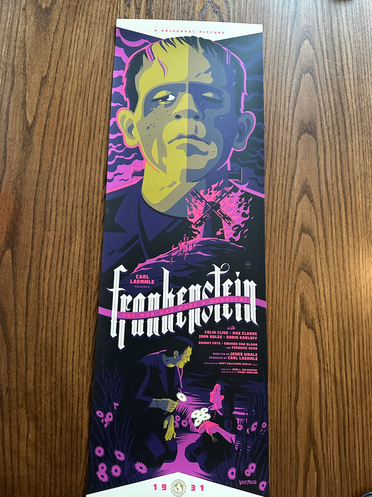 Tom Whalen – Frankenstein, 12 x 36 in, art print