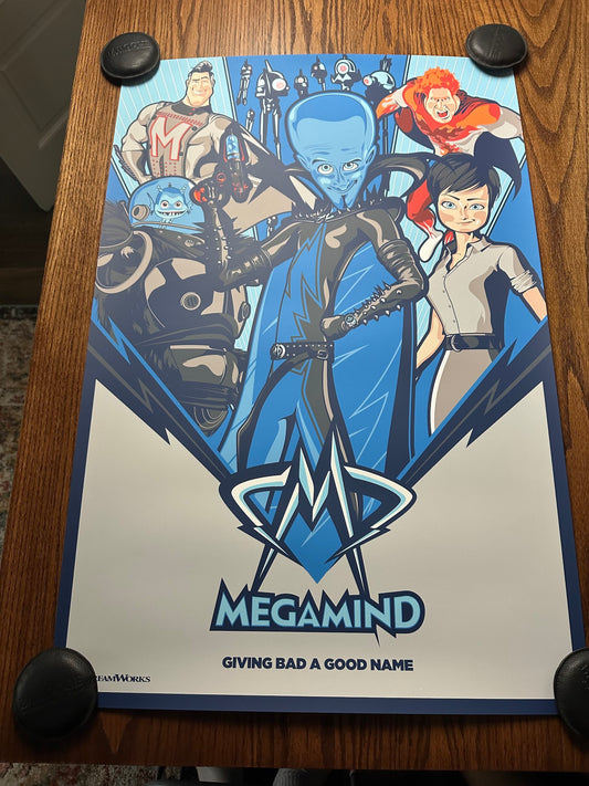 Salvador Anguiano – Megamind, 24 x 36 in, poster