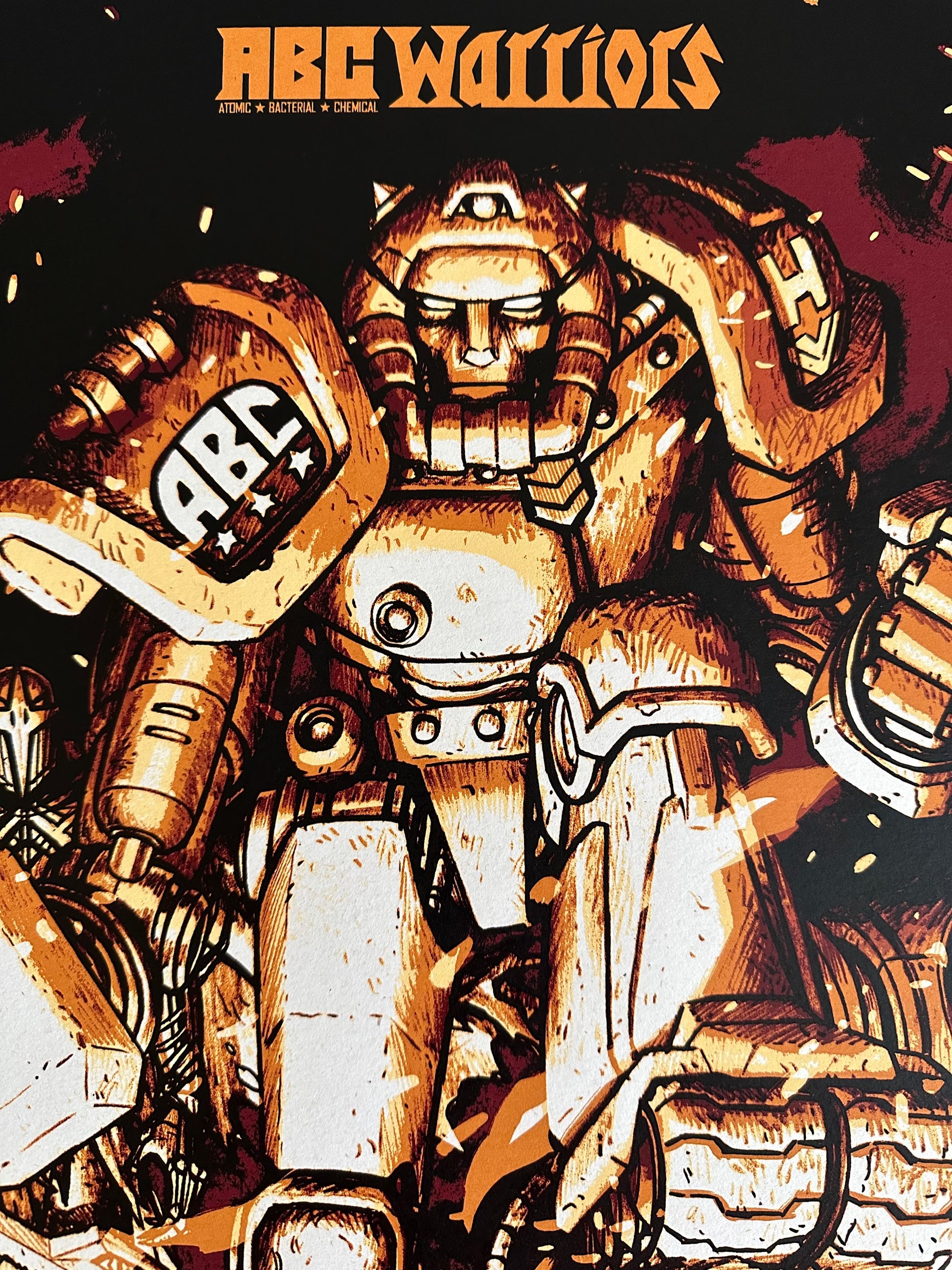Nick Derington – ABC Warriors, 50 x 70 cm in, art print