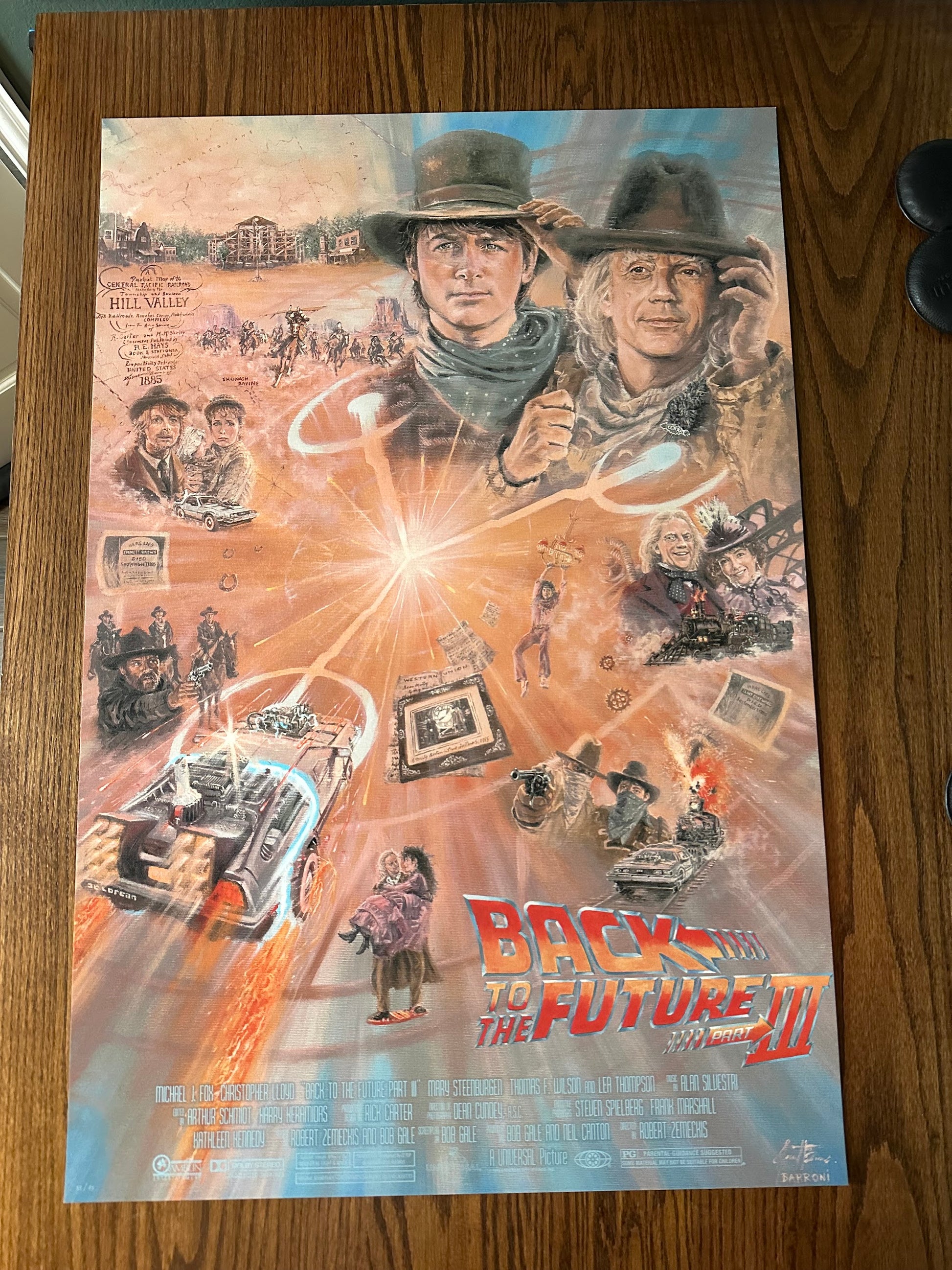 Gustavo Barroni – Back to the Future III, 24 x 36 in, poster
