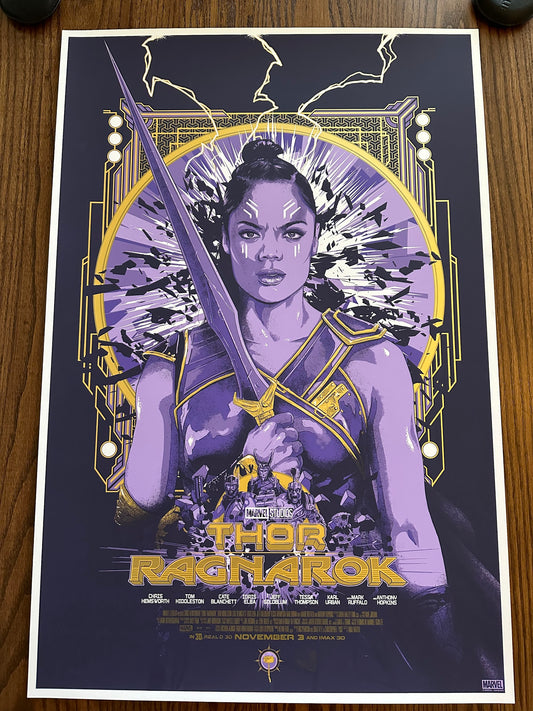 Vance Kelly – Thor Ragnarok Valkyrie Variant, 24 x 36 in, poster, image 3