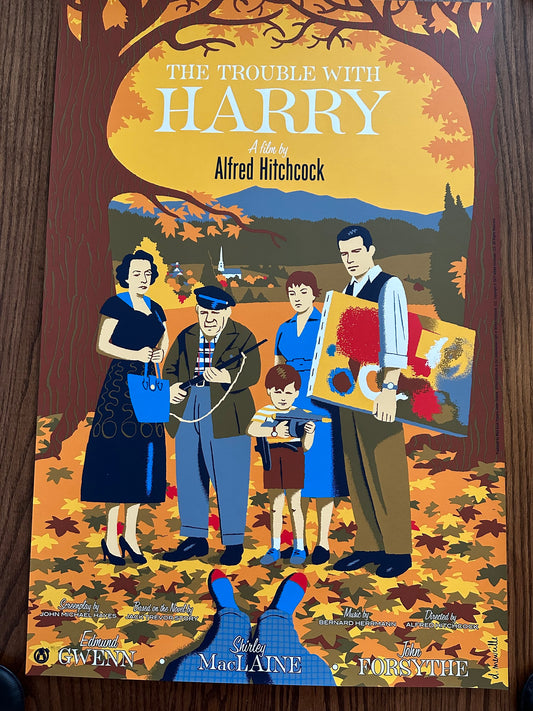 David Merveille – The Trouble with Harry, 24 x 36 in, poster, image 5