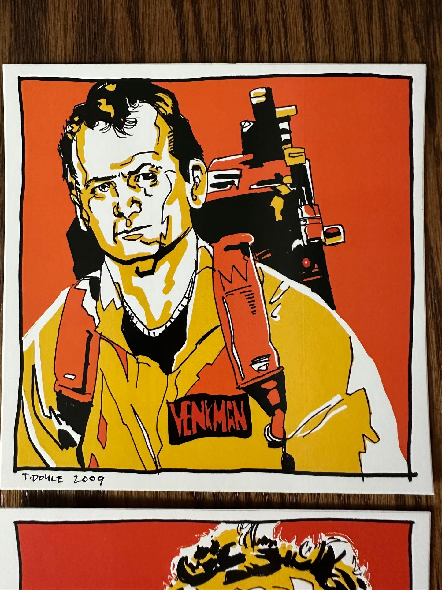 Tim Doyle - Bill Murray Set of 2 Portrait Stickers Ghostbusters Stripes 6x6 art print - detail image 2