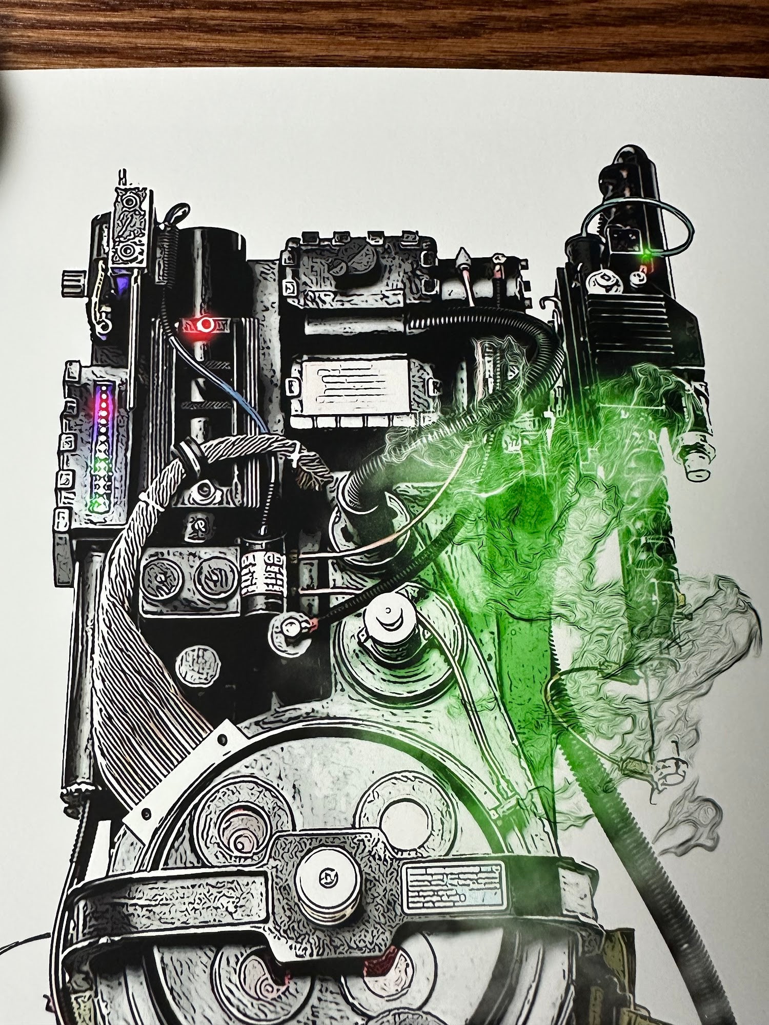 Chris Malbon – Ghostbusters Proton Pack, 12 x 12 in, art print, image 2