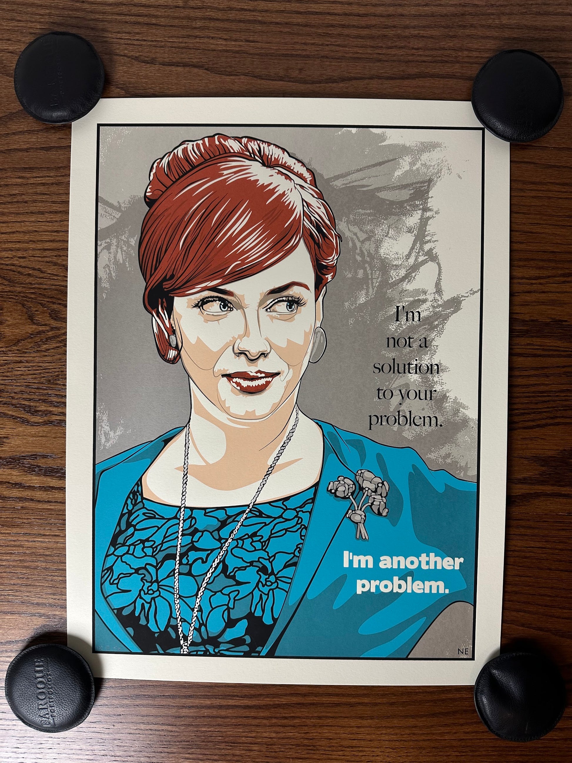 New Flesh – Mad Men Joan Harris Portrait, 18 x 24 in, art print
