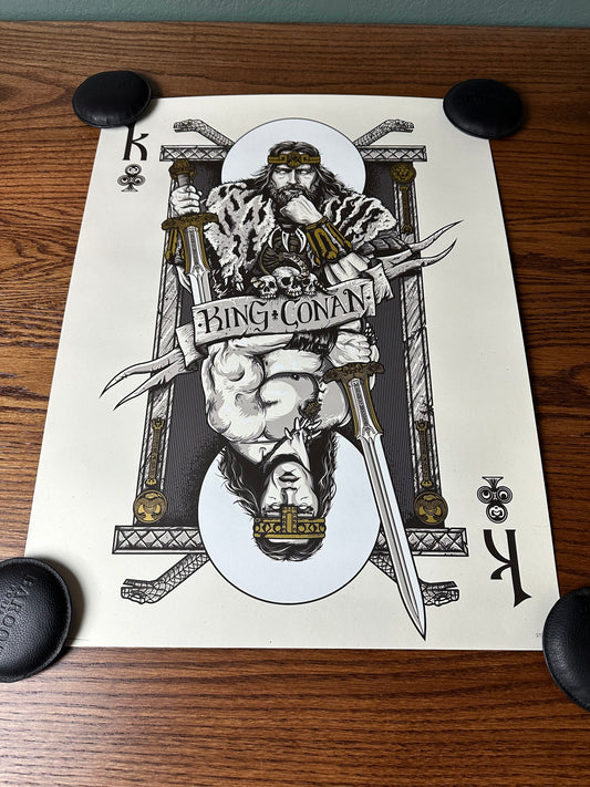 Patrick Connan – Conan The Barbarian King of Clubs "King Conan", 18 x 24 in, art print