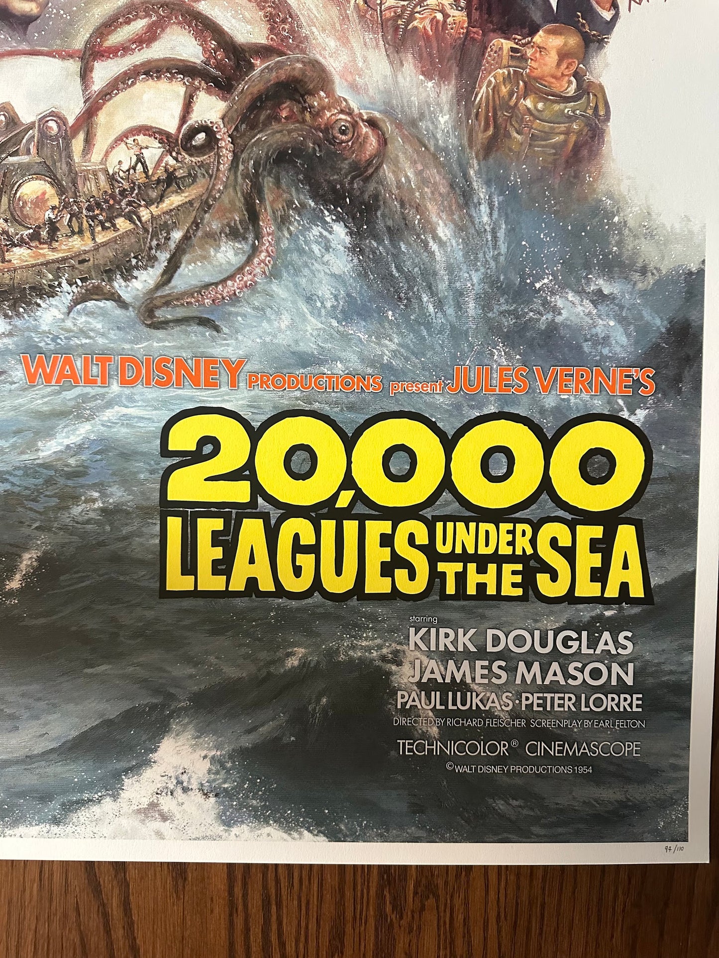 Kwow – 20,000 Leagues Under the Sea, 24 x 36 in, poster, image 2