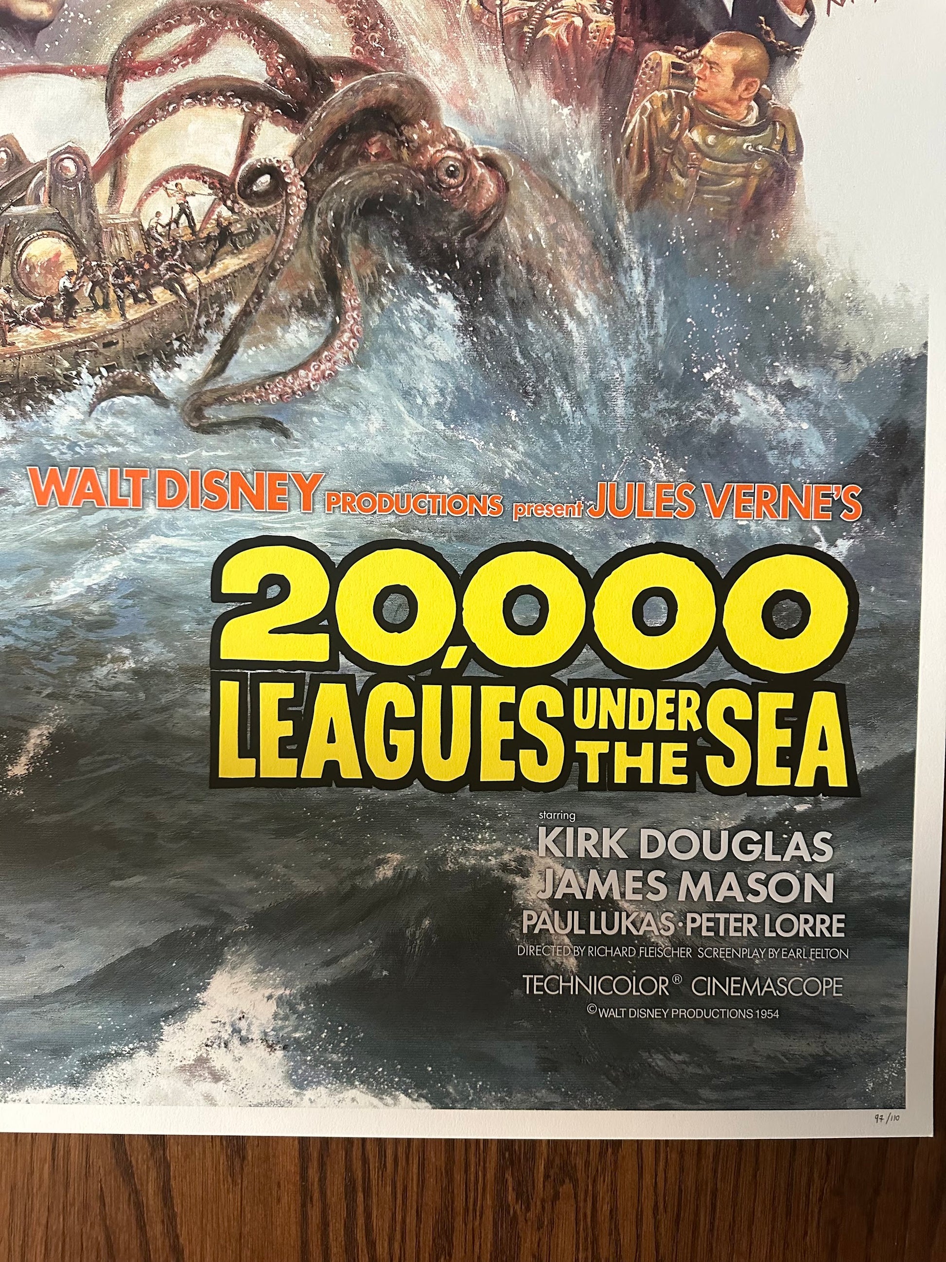 Kwow – 20,000 Leagues Under the Sea, 24 x 36 in, poster, image 2