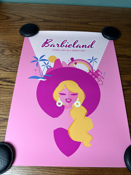 Kelly McMahon – Barbieland, 18 x 24 in, art print